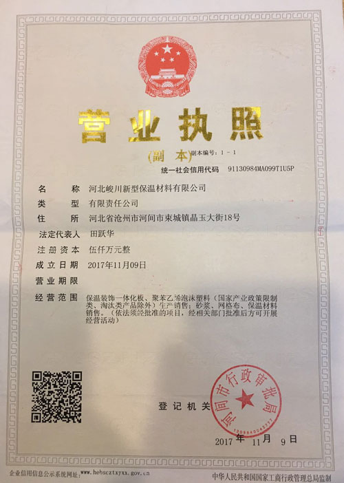 營(yíng)業(yè)執(zhí)照河北